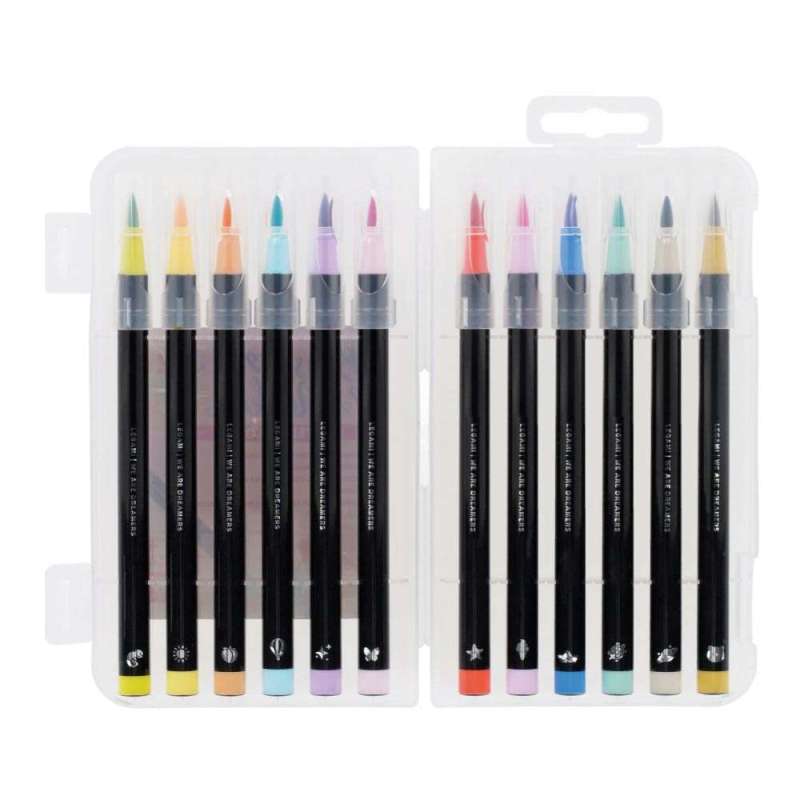 Kopie von LEGAMI Brush Markers Set pastell Farben - 12 Stück alle Stifte