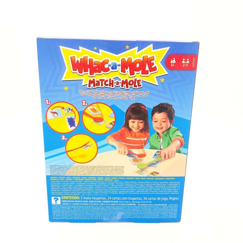 MATTEL Games Hau den Maulwurf! Rückseite