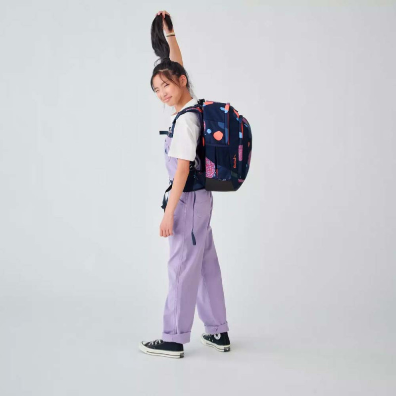 SATCH Schulrucksack AIR in verschiedenen Farben - Coral Reef Mädchen hinten