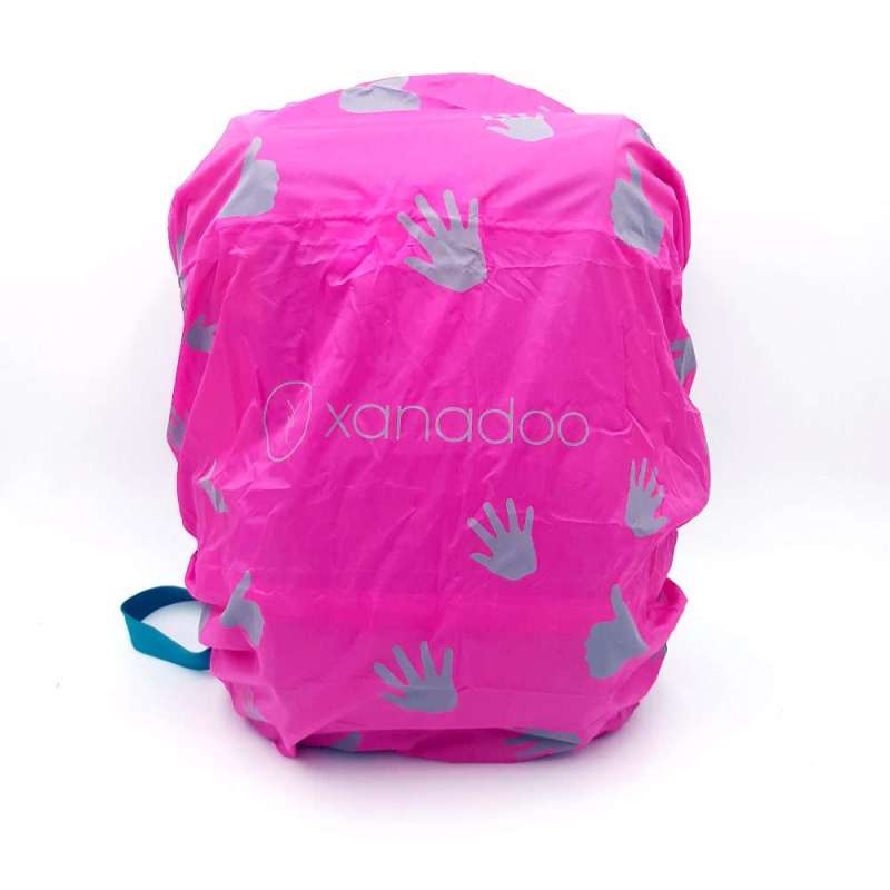 XANADOO LED Regenshutz Regencape für Schulranzen & Rucksäcke neonpink Vorderseite