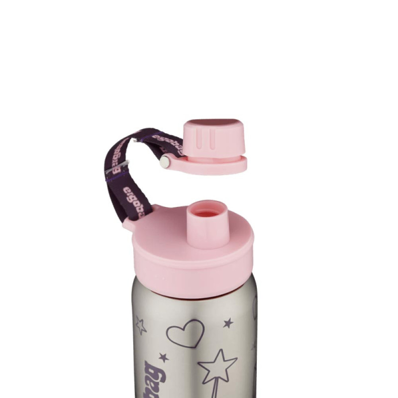 ERGOBAG Trinkflasche - Rosa geöffnet