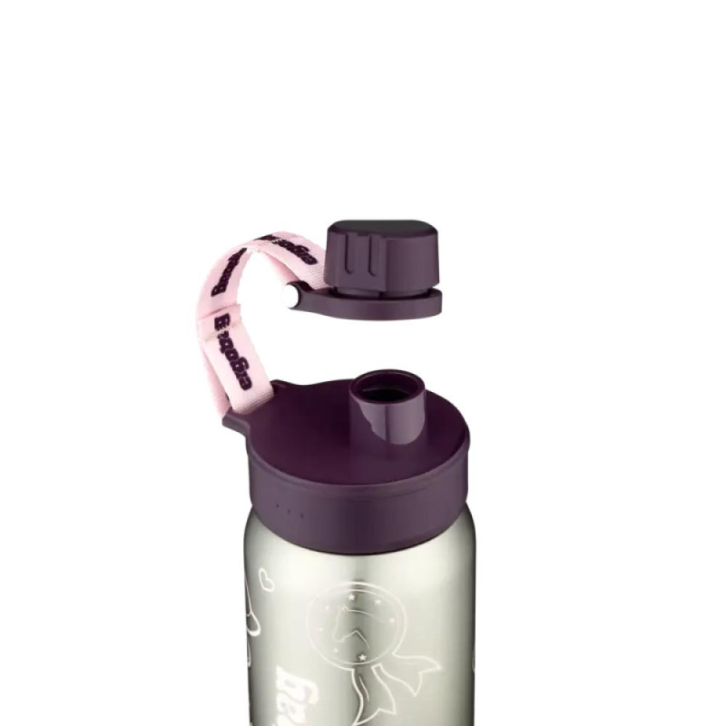 ERGOBAG Trinkflasche - Lila geöffnet