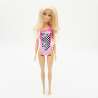 Barbie Puppe Strand - Rosa Badeanzug geneigter Kopf