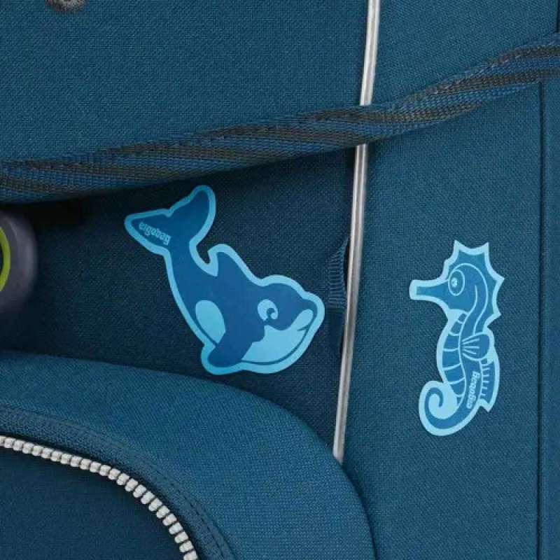 ERGOBAG Reflexie Sticker 8 tlg. Meeresbewohner Wal & Seepferdchen
