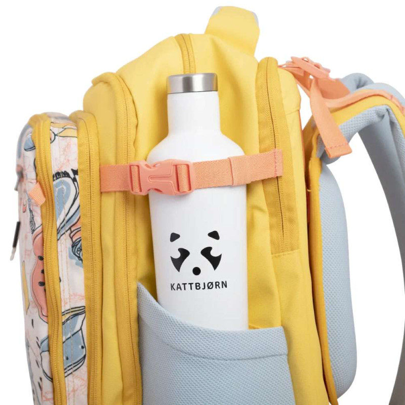 KATTBJÖRN Schulrucksack Classic Late Summer Trinkflasche