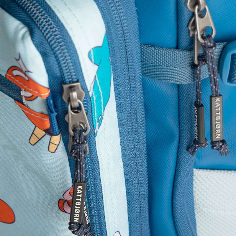 KATTBJÖRN Schulrucksack Classic Viva Alpagua Reißverschluss
