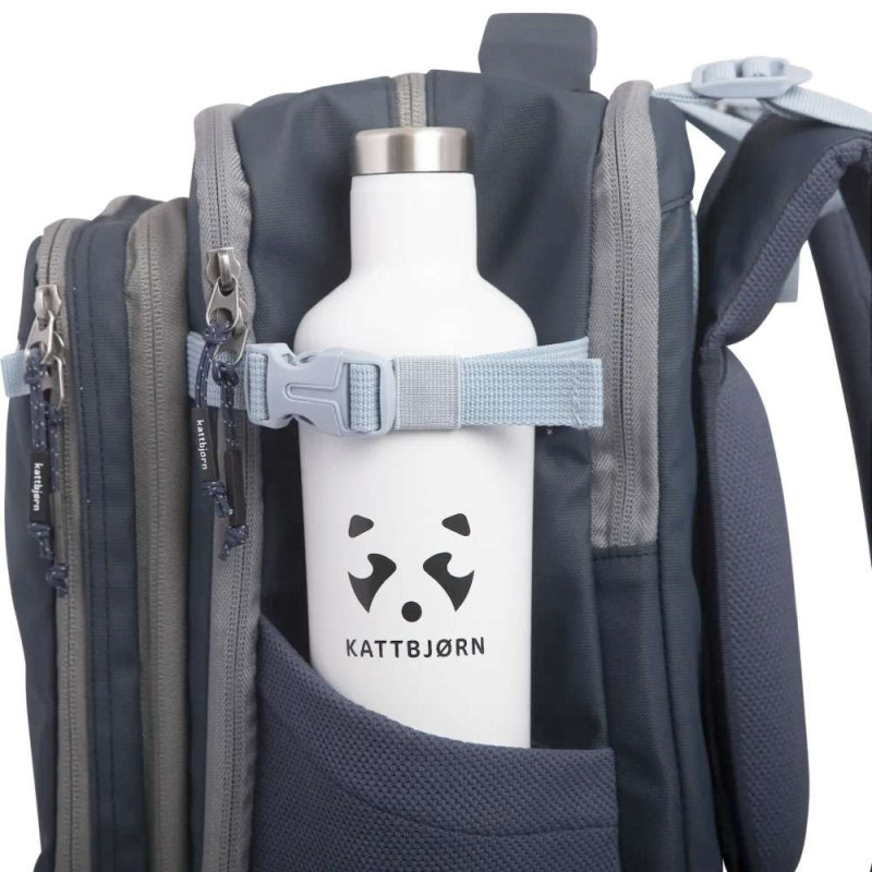 KATTBJÖRN Schulrucksack Classic Mind Gamer seitlich mit Flasche