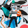KATTBJÖRN Schulrucksack Classic Outer Space mit Kind