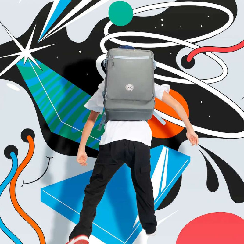 KATTBJÖRN Schulrucksack Classic Outer Space mit Kind design