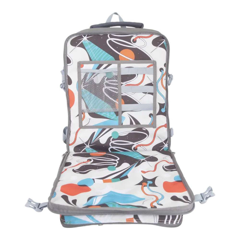 KATTBJÖRN Schulrucksack Classic Outer Space Vordertasche offen