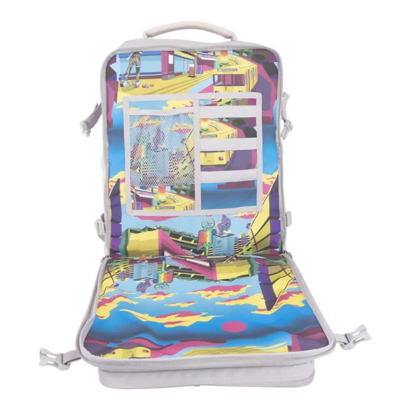 KATTBJÖRN Schulrucksack Classic Urban Jungle Vordertasche offen