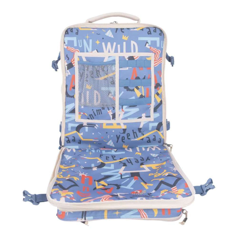 KATTBJÖRN Schulrucksack Classic Party Animals Vordertasche offen