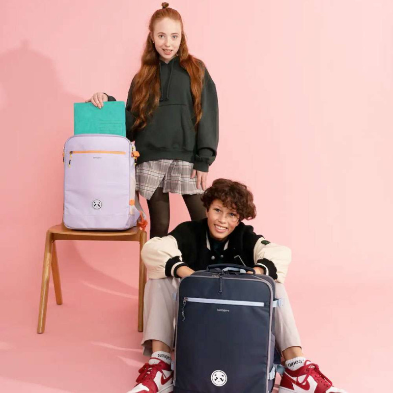 KATTBJÖRN Schulrucksack Light Purple Power mit Kindern