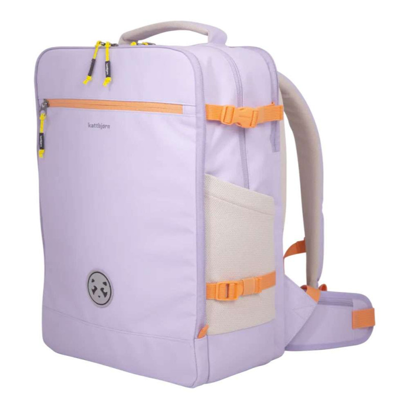 KATTBJÖRN Schulrucksack Light Purple Power Vorderseite seitlich