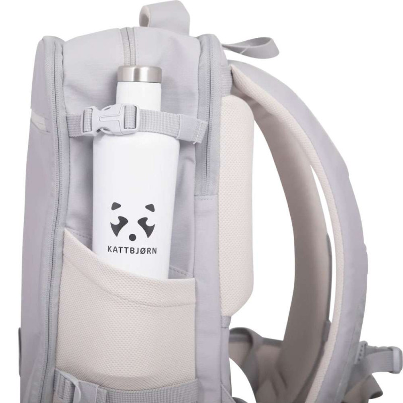 KATTBJÖRN Schulrucksack Light Urban Jungle seitlich mit Trinkflasche