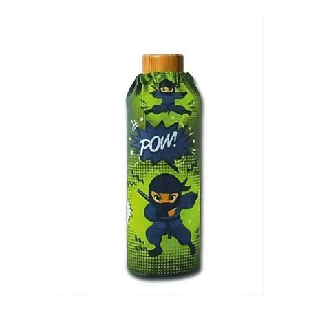 XANADOO Glas Trinkflasche Ninja