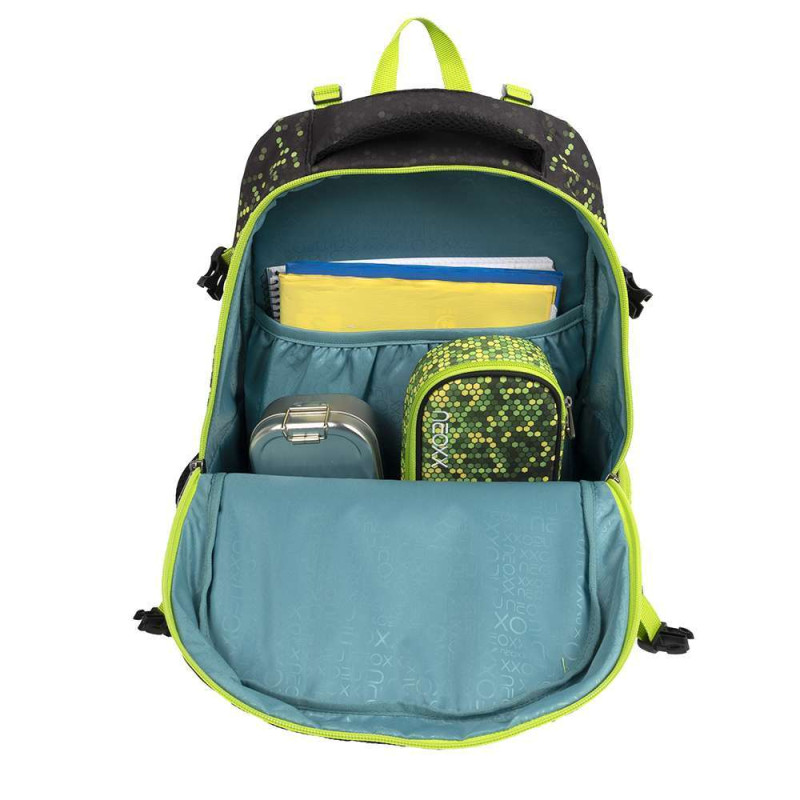 NEOXX Schulrucksack Active Pro Pixel in my mind Innenfach