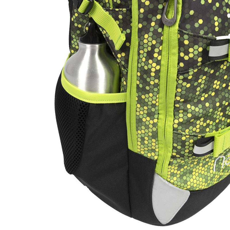 NEOXX Schulrucksack Active Pro Pixel in my mind mit Trinkflasche