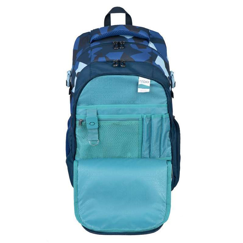 NEOXX Schulrucksack Active Pro Camo nation Vordertasche innen