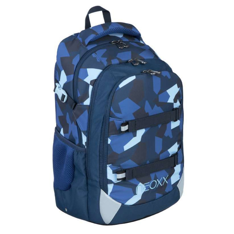 NEOXX Schulrucksack Active Pro Camo nation Vorderseite seitlich