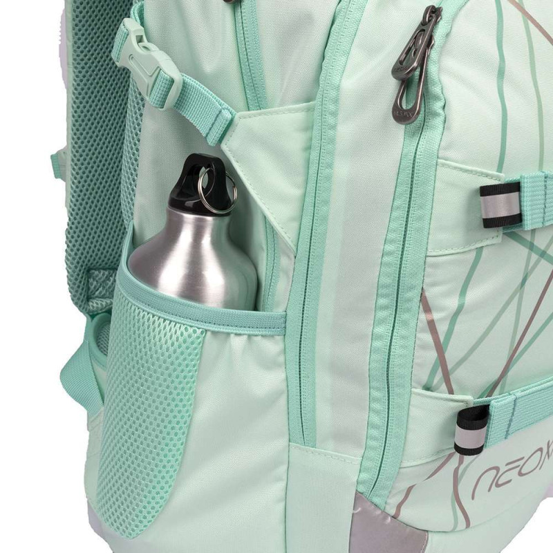 NEOXX Schulrucksack Active Pro Mint to be Trinkflasche