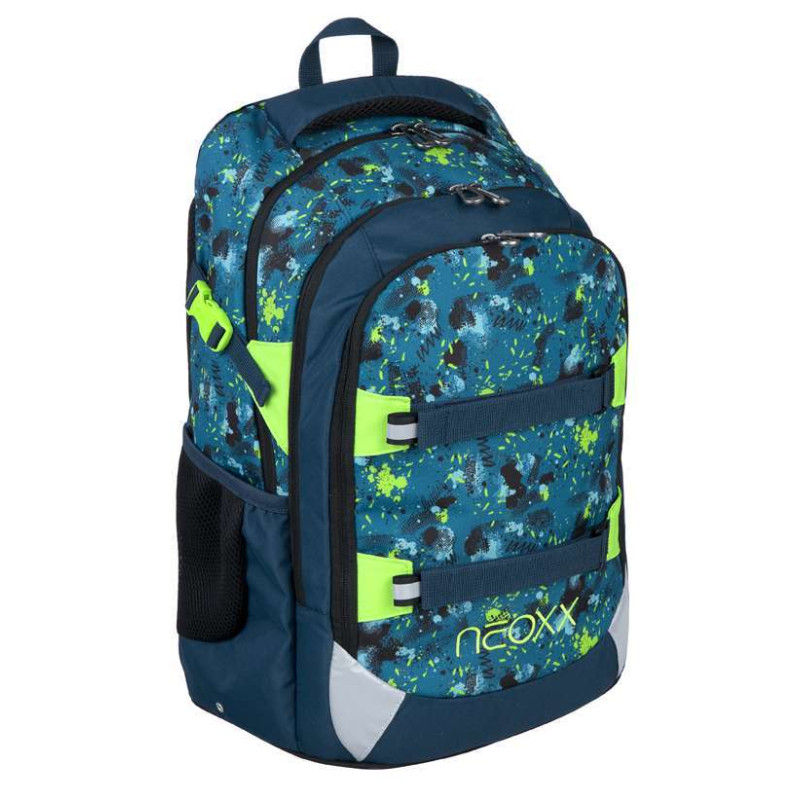 NEOXX Schulrucksack Active Pro Petrol extreme Vorderseite seitlich