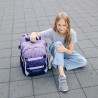 NEOXX Schulrucksack Active Pro Petrol extreme mit Kind sitzend