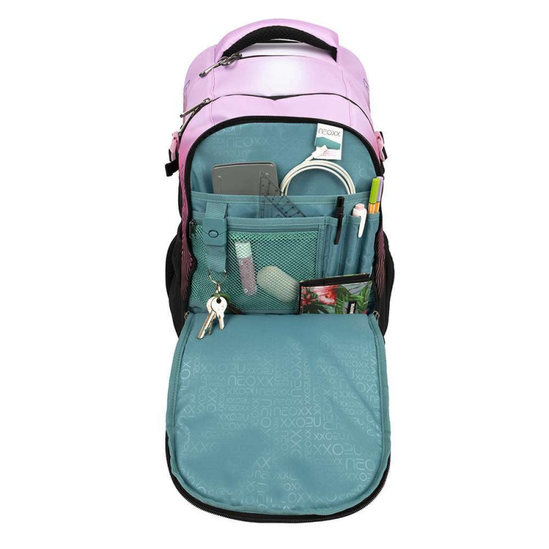 NEOXX Schulrucksack Active Pro Sweet like sunset Vordertasche