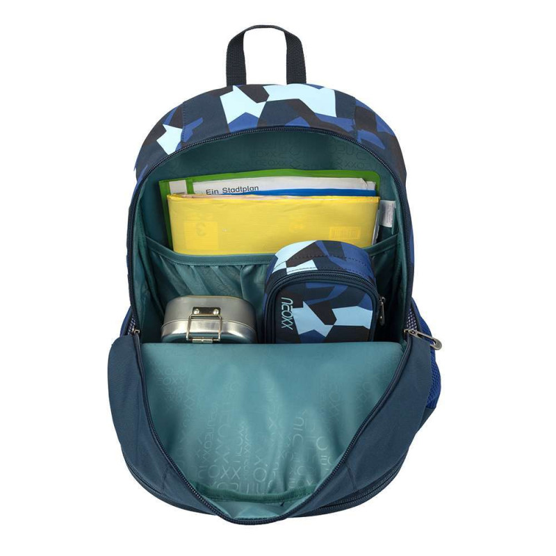 NEOXX Schulrucksack Flow Camo nation Innenfach groß