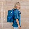 NEOXX Schulrucksack Flow Camo nation mit Kind seitlich