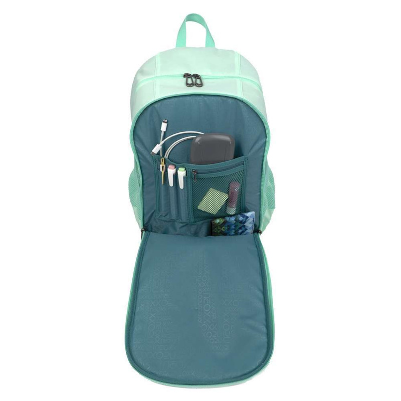 NEOXX Schulrucksack Flow Mint to be Vordertasche
