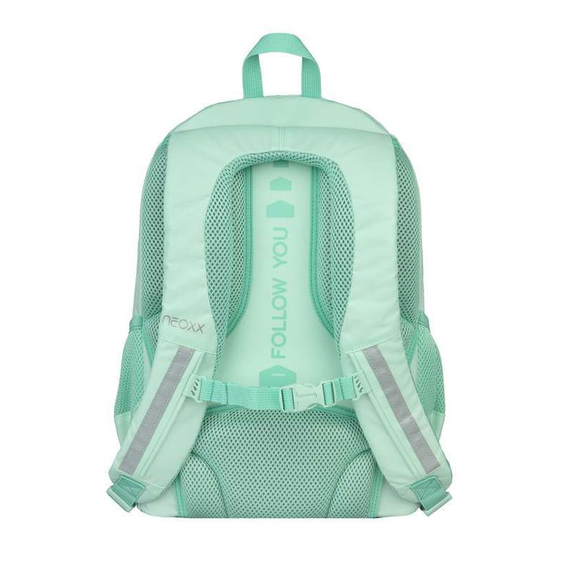NEOXX Schulrucksack Flow Mint to be Rückenpolsterung