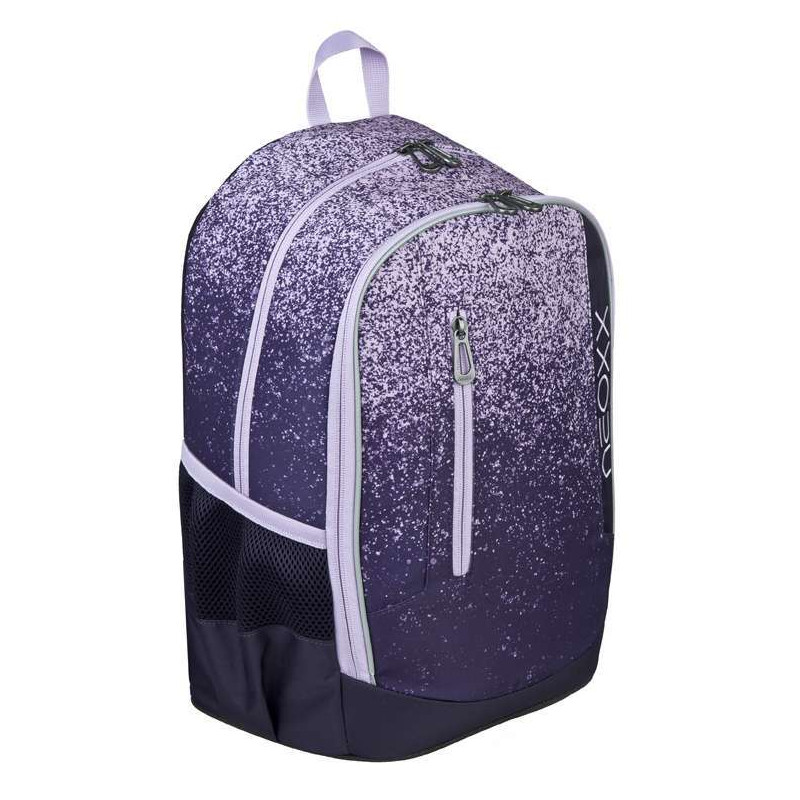 NEOXX Schulrucksack Flow Glitterally perfect Vorderseite seitlich