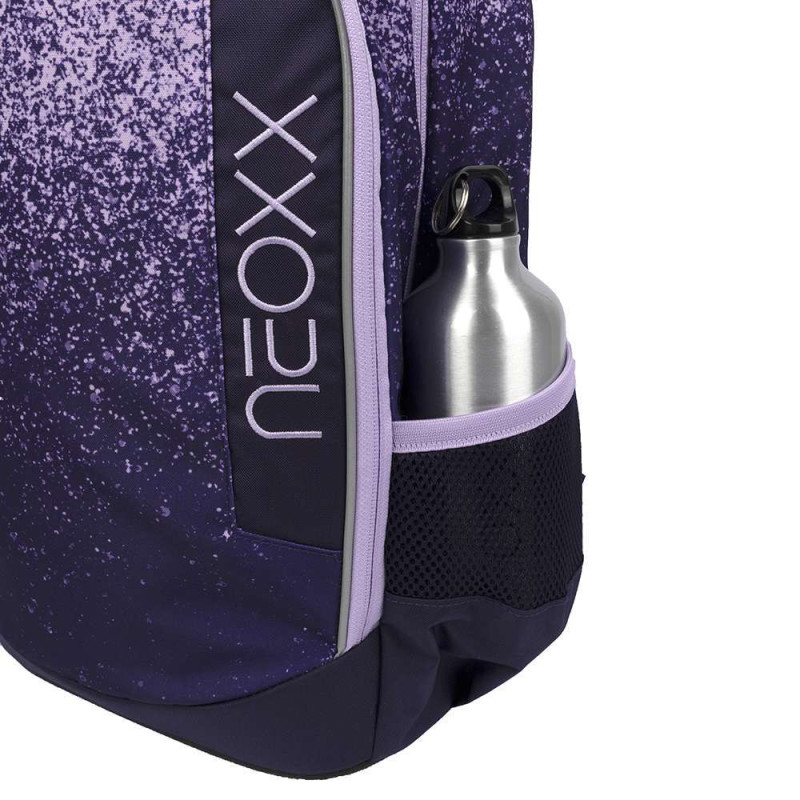 NEOXX Schulrucksack Flow Glitterally perfect Trinkflasche