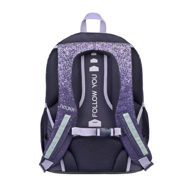 NEOXX Schulrucksack Flow Glitterally perfect Rückenpolsterung