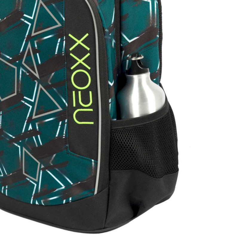NEOXX Schulrucksack Flow Flash yourself Trinkflasche
