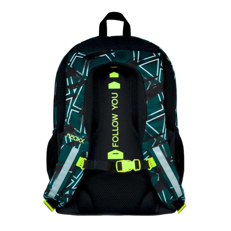 NEOXX Schulrucksack Flow Flash yourself Rückenpolsterung