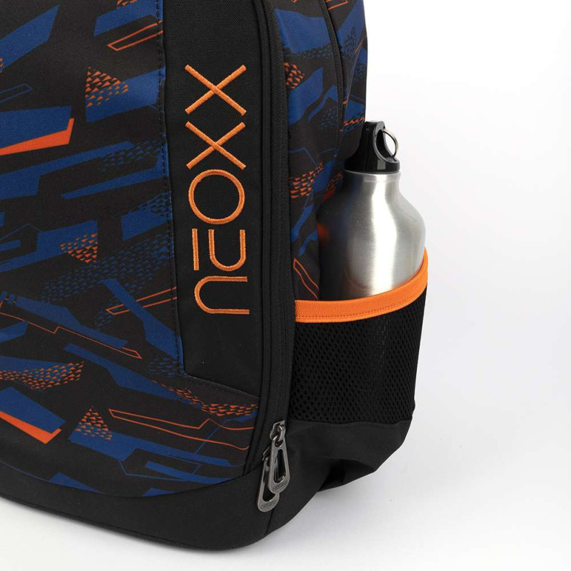 NEOXX Schulrucksack Flow Streetlight Runner Trinkflasche
