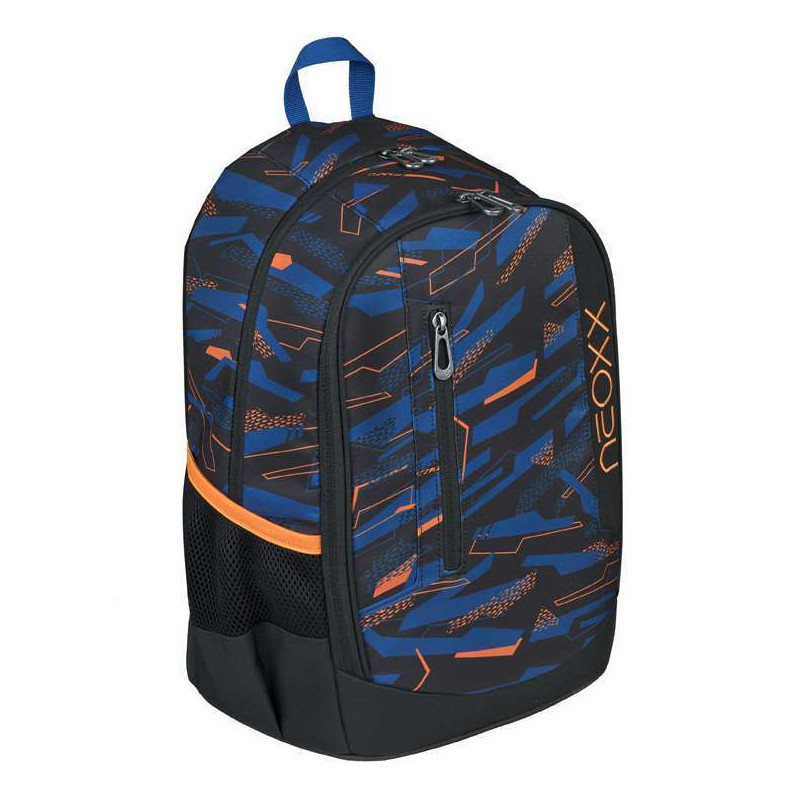 NEOXX Schulrucksack Flow Streetlight Runner Vorderseite seitlich