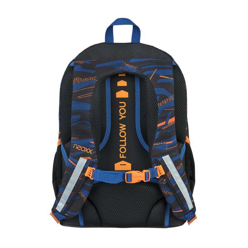 NEOXX Schulrucksack Flow Streetlight Runner Rückenpolsterung