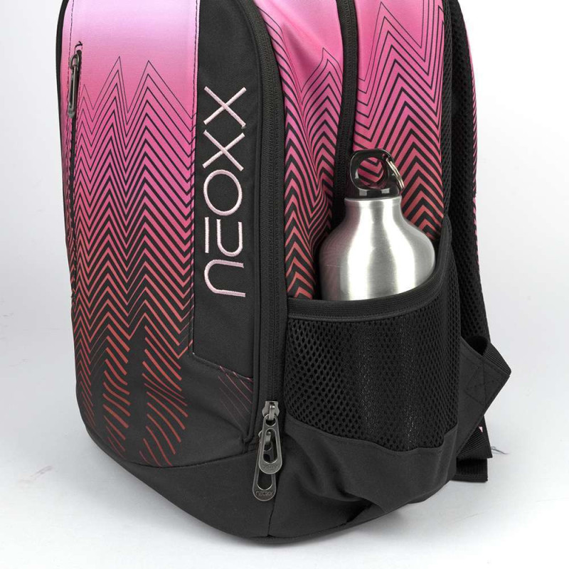 NEOXX Schulrucksack Flow Sweet like sunset Trinkflasche