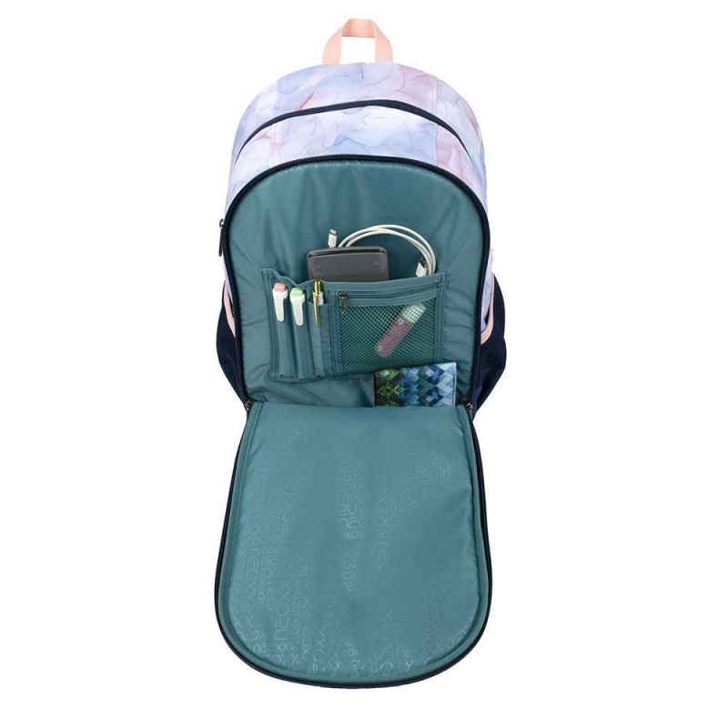 NEOXX Schulrucksack Flow Dreaming of pastel Vordertasche