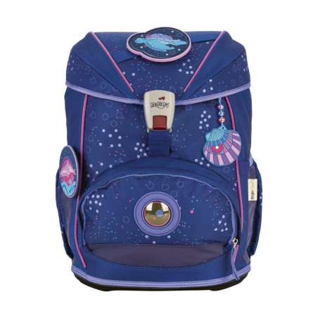 DERDIEDAS Schulrucksack ErgoFlex Set - 6 tlg. Deep Ocean Front