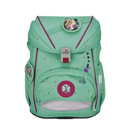 DERDIEDAS Schulrucksack ErgoFlex Set - 6 tlg. Peppermint Pony Front