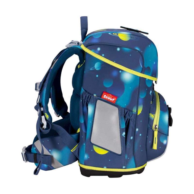 SCOUT Schulranzen Set Neo für Jungen Exklusiv LED Planets seitlich
