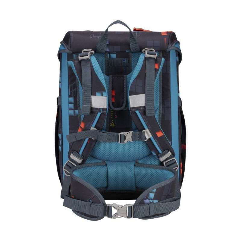 DERDIEDAS Schulrucksack ErgoFlex EASY Set - 6 tlg. Ninja Fighter Rückansicht Tragegurte