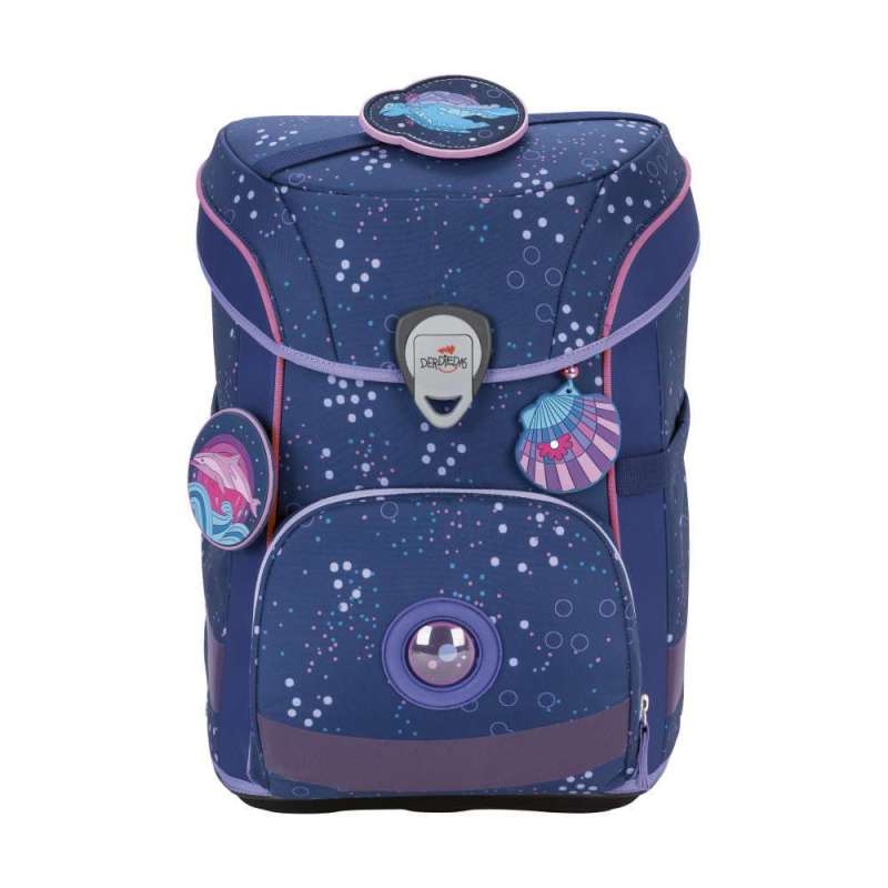 DERDIEDAS Schulrucksack ErgoFlex EASY Set - 6 tlg. Deep Ocean Front