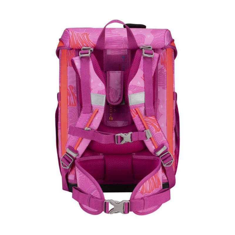 DERDIEDAS Schulrucksack ErgoFlex EASY Set - 6 tlg. Roses Rückansicht Tragegurte