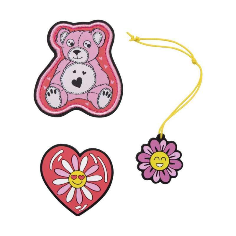 DERDIEDAS Schulrucksack ErgoFlex EASY Set - 6 tlg. Roses Wechselbuttons