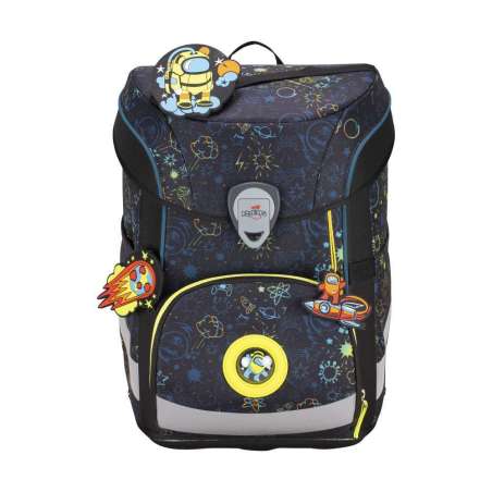 DERDIEDAS Schulrucksack ErgoFlex EASY Set - 6 tlg. LED Crazy Front